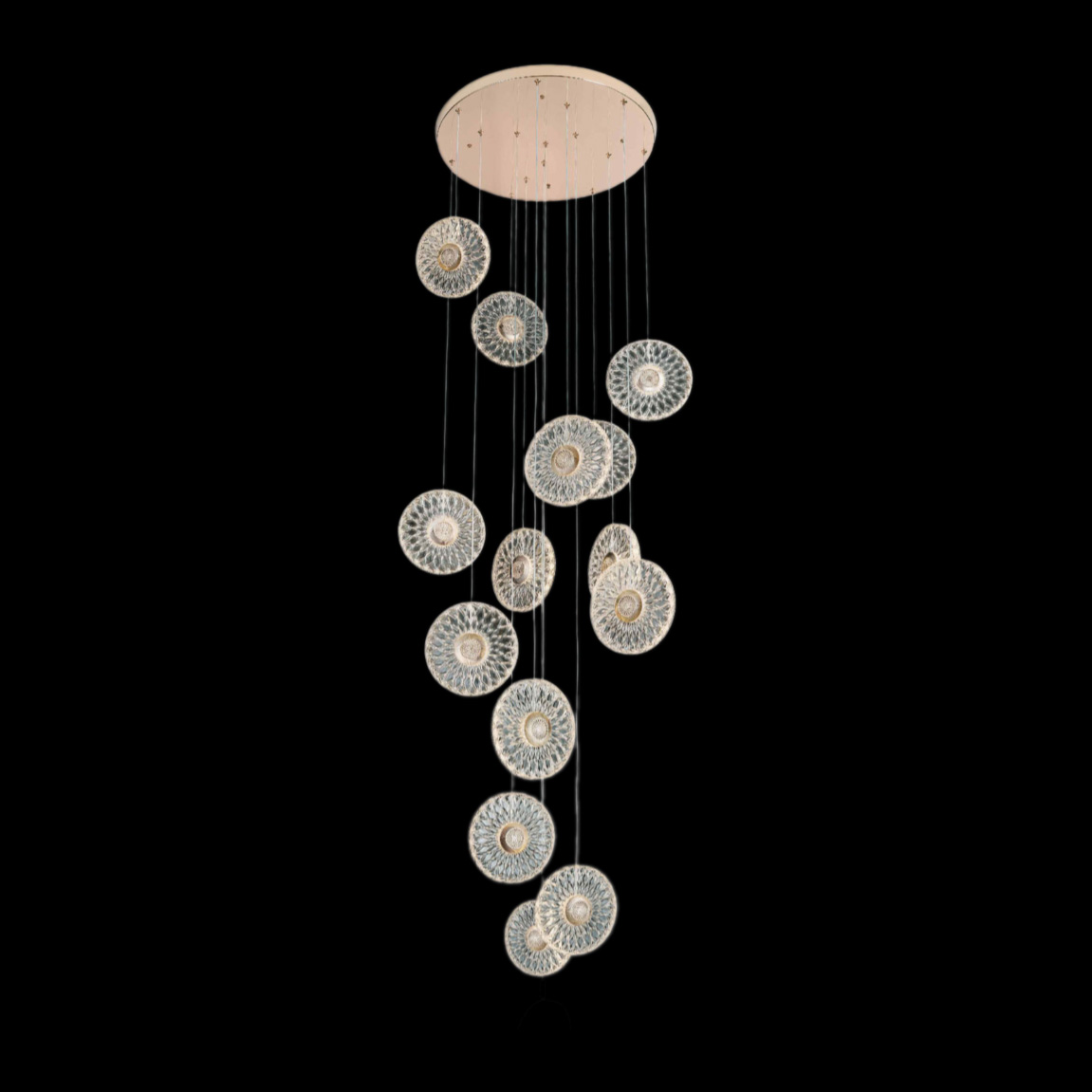 Đèn treo Sano Led 3 màu - T 2718/15 - Ø500*H3000