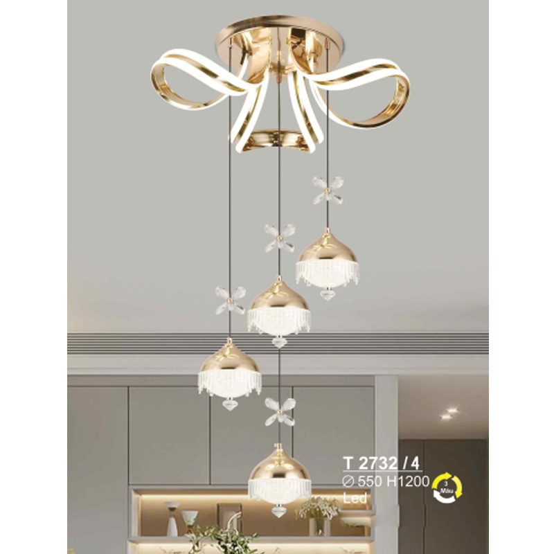 Đèn treo Sano Led 3 màu - T 2732/4 - Ø550*H1200