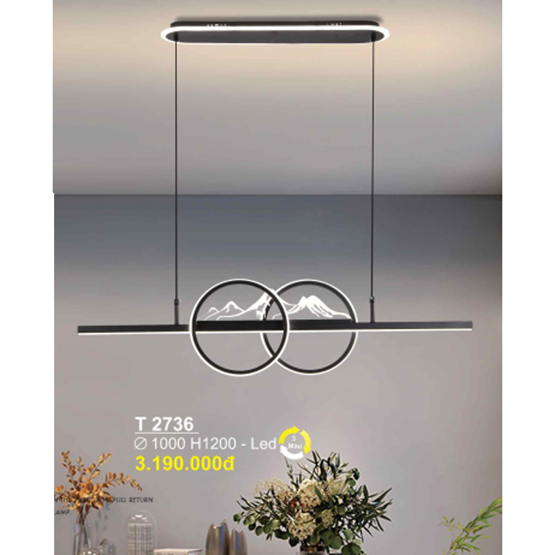 Đèn treo Sano Led 3 màu - T 2736 - Ø1000*H1200