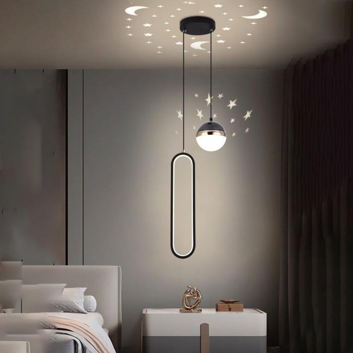 Đèn treo trang trí: Cầu Ø120*H1200 - 5W*2, Vòng L100*H300 - 10W*2, Ánh sáng 3 màu
