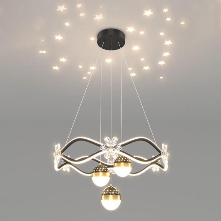 Đèn treo trang trí Ø600*H1000 - 75W*2, Ánh sáng 3 màu