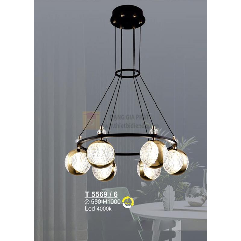 Đèn treo trang trí Led 4000K - Ø550*H1000 - 3 màu ánh sáng