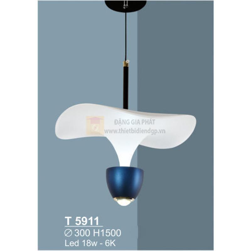 Đèn treo bàn ăn Led 18W - 6000K - Ø300*H1500 - vỏ màu xanh