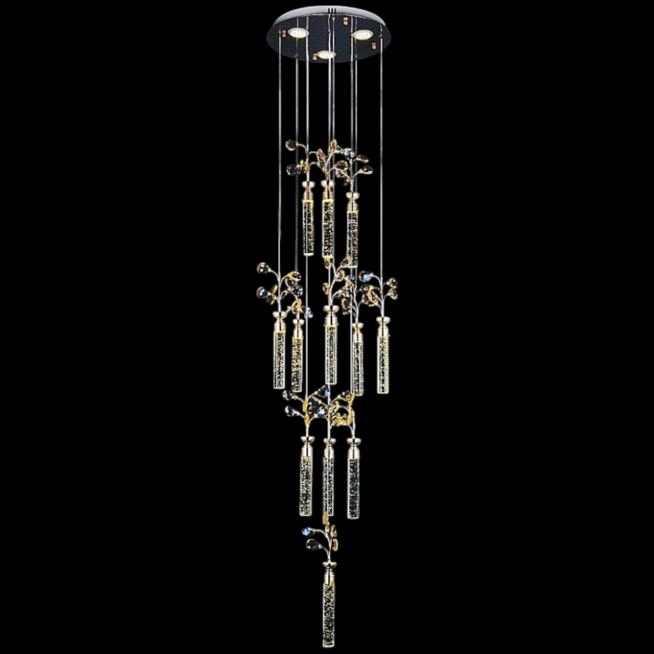 Đèn thả cầu thang Euroto T-6170/12 Ø450*H2500