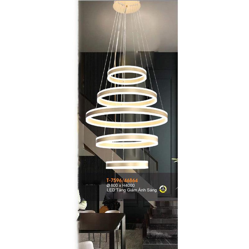 Đèn treo trang trí Verona Ø800*H4000 - 3 màu (tăng giảm ánh sáng )