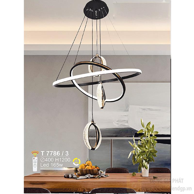 Đèn treo bàn ăn LED 165W - Ø400*H1200 - 3 màu ánh sáng