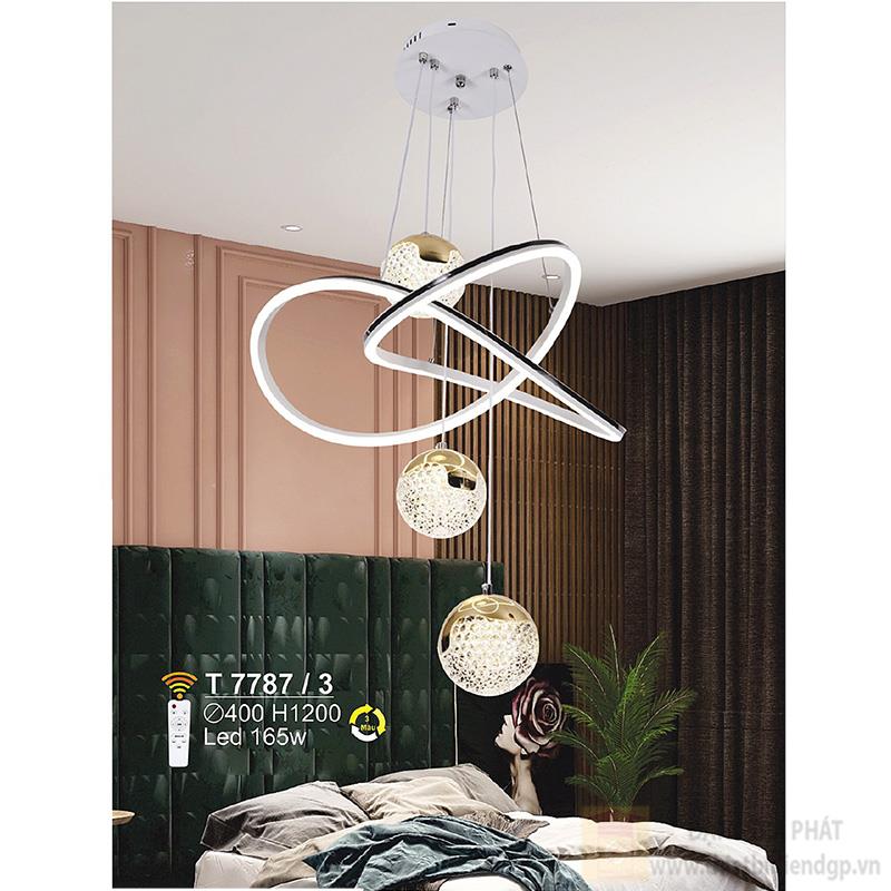 Đèn treo phòng ngủ LED 165W - Ø400*H1200 - 3 màu ánh sáng