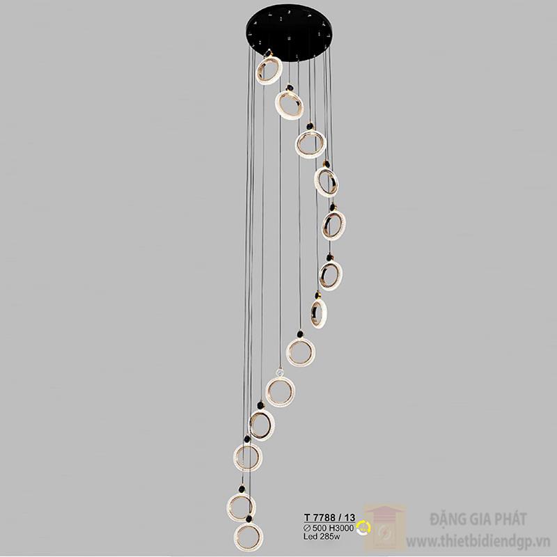 Đèn treo trang trí LED 285W - Ø500*H3000 - 3 màu ánh sáng
