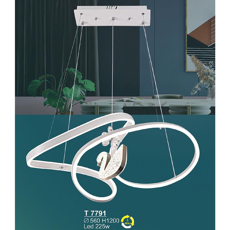 Đèn treo trang trí LED 225W - Ø560*H1200 - 3 màu ánh sáng