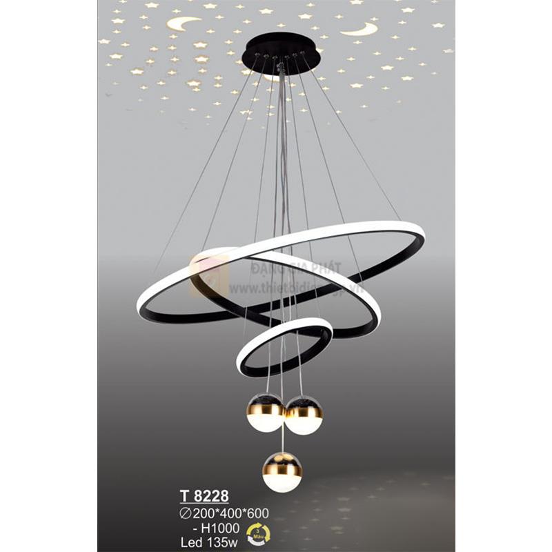 Đèn treo trang trí Led 135W - Ø200*400*600*H1000 - 3 màu ánh sáng