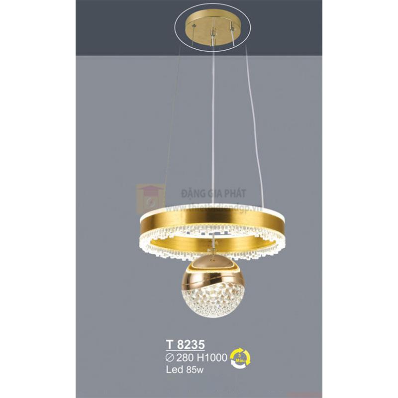 Đèn treo trang trí Led 85W - Ø280*H1000 - 3 màu ánh sáng