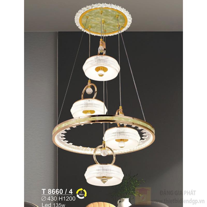 Đèn treo bàn ăn LED 135W - Ø430*H1200 - 3 màu ánh sáng