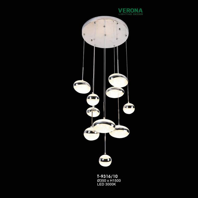 Đèn thả Verona Ø350 x H1500, LED 3000K, màu cafe