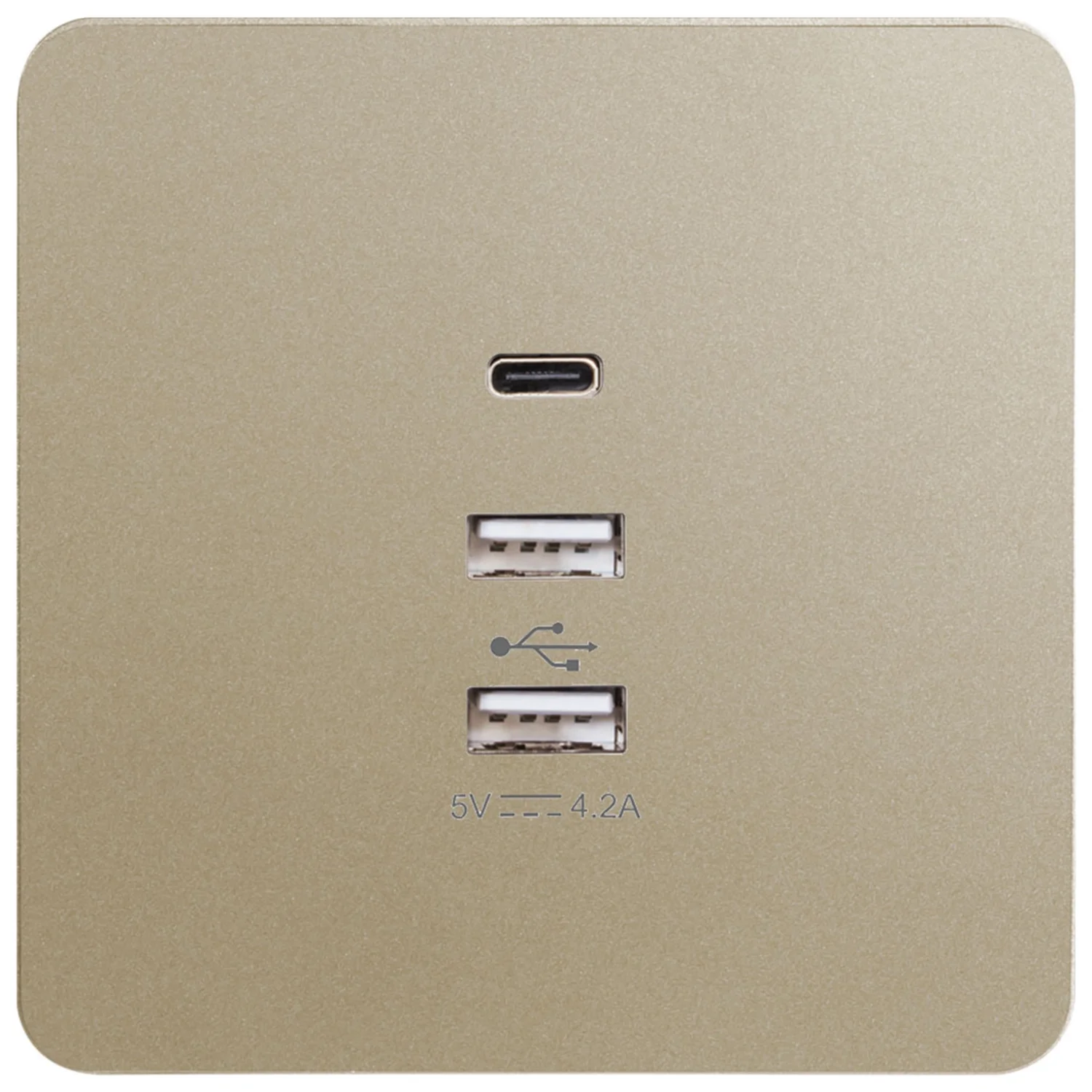 Ổ cắm 3 USB (2 *USB+ 1*USB type C) màu GOLD
