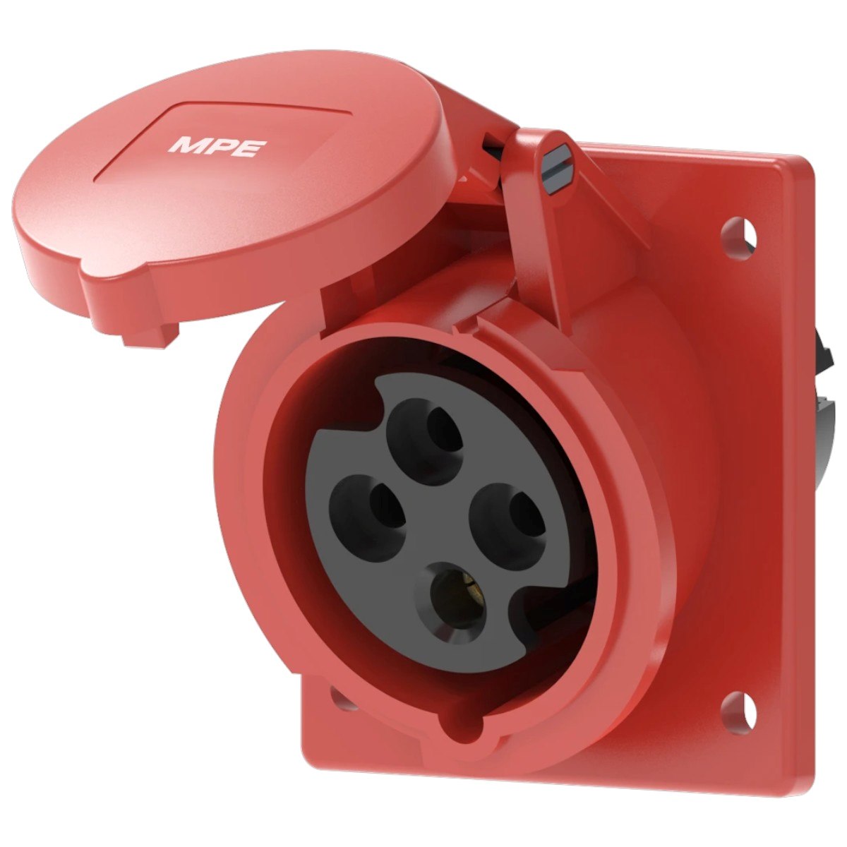 Ổ cắm công nghiệp 3P+E MPE (cố định bắt trên bảng điện xéo) series MPN2 IP44