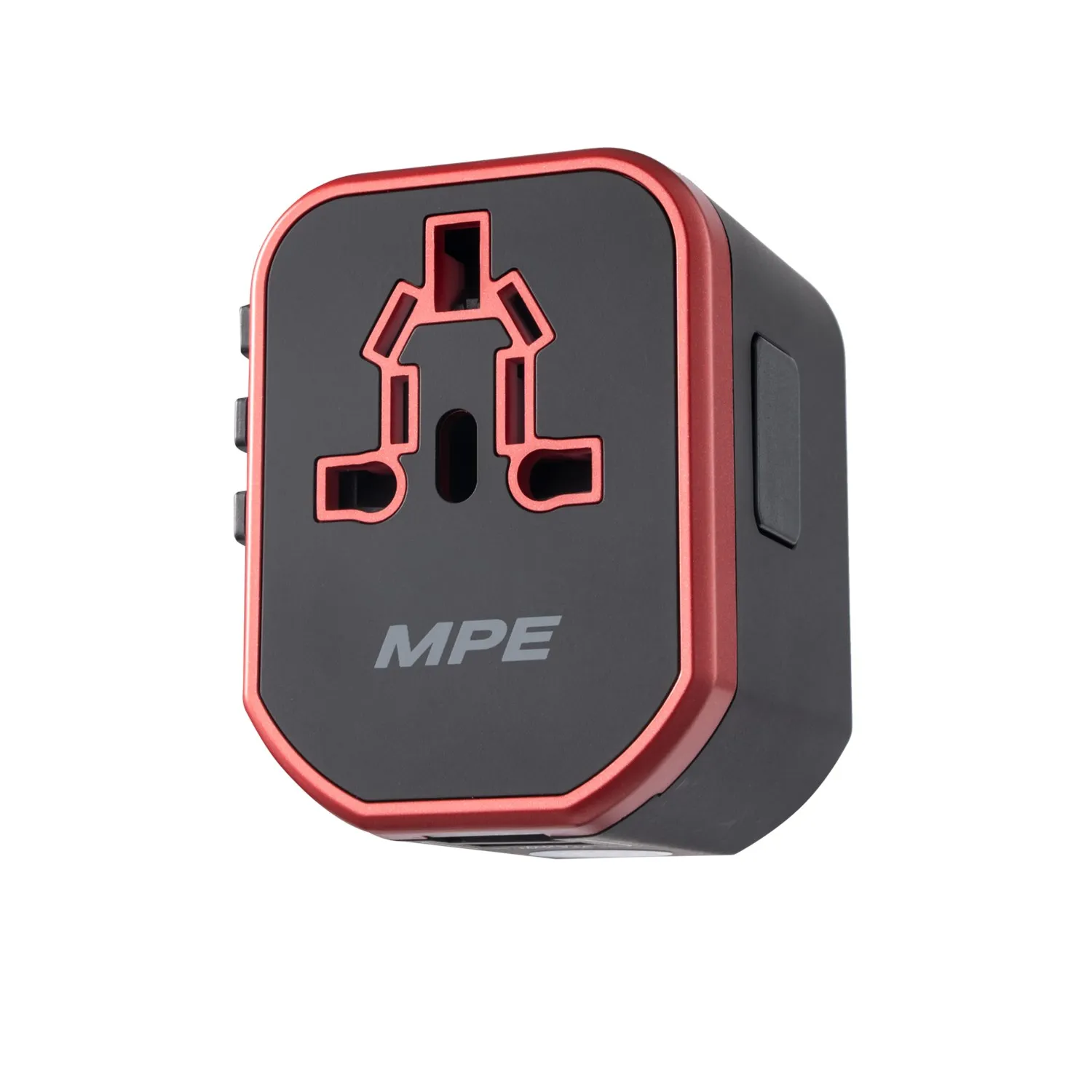 Ổ cắm du lịch đa năng MPE chân cắm kiểu Châu Âu Úc Mỹ Tích hợp 2 sạc USB mã TA5