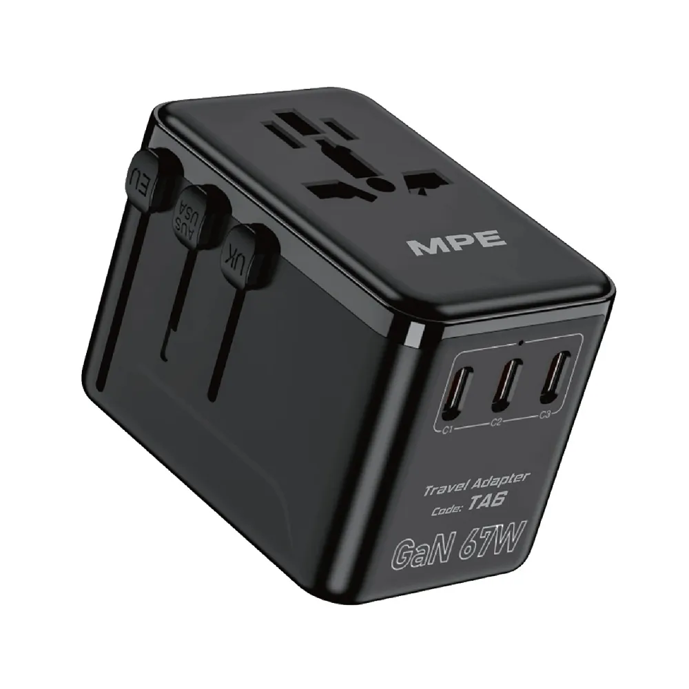 Ổ cắm du lịch đa năng MPE sạc nhanh GaN 67W TA6