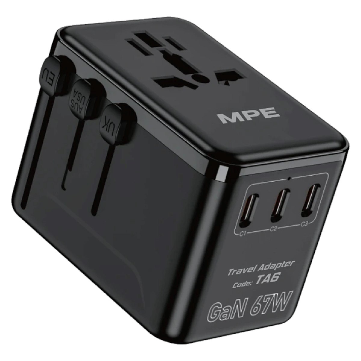 Ổ cắm du lịch đa năng MPE sạc nhanh GaN 67W TA6