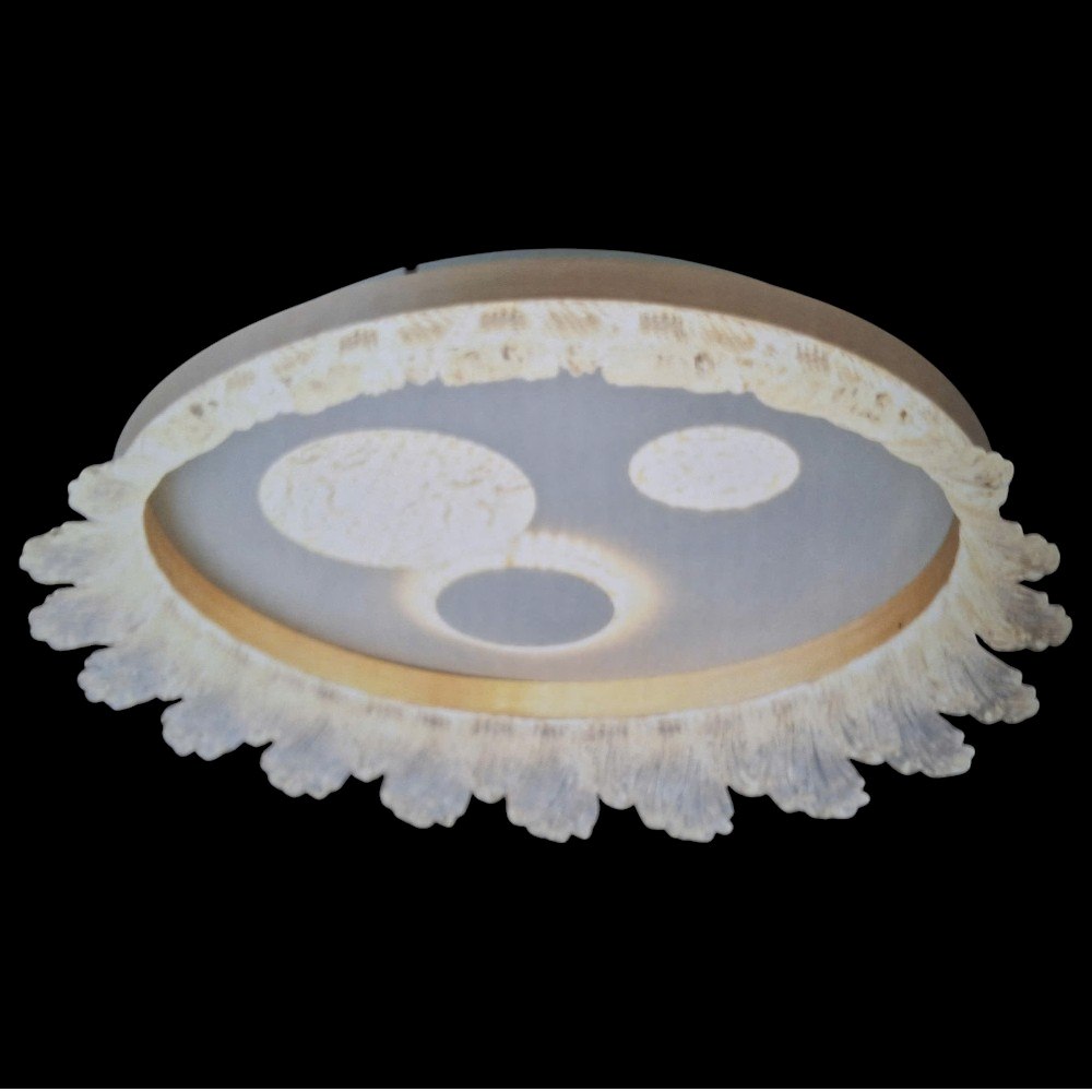 Đèn mâm Led tròn euroto nhôm + Acrylic Ø550*H150 - LED 158W - 3 chế độ màu