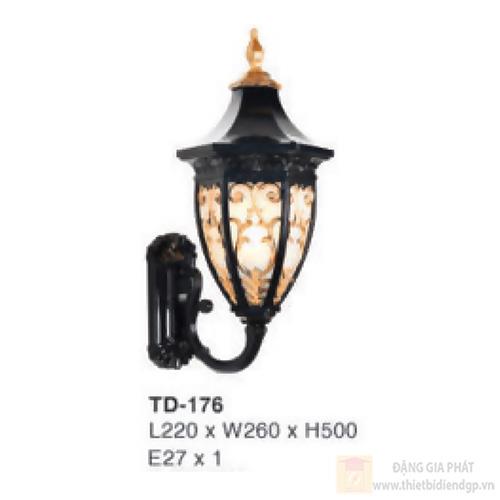 Đèn vách cổng ngoại thất kiểu dáng sang trọng TD-176 - E27