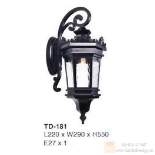 Đèn vách cổng ngoại thất kiểu dáng sang trọng TD-181 - E27