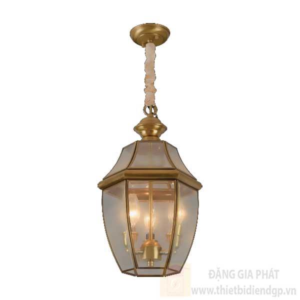 Đèn treo đồng Ø250*H380, E14*3