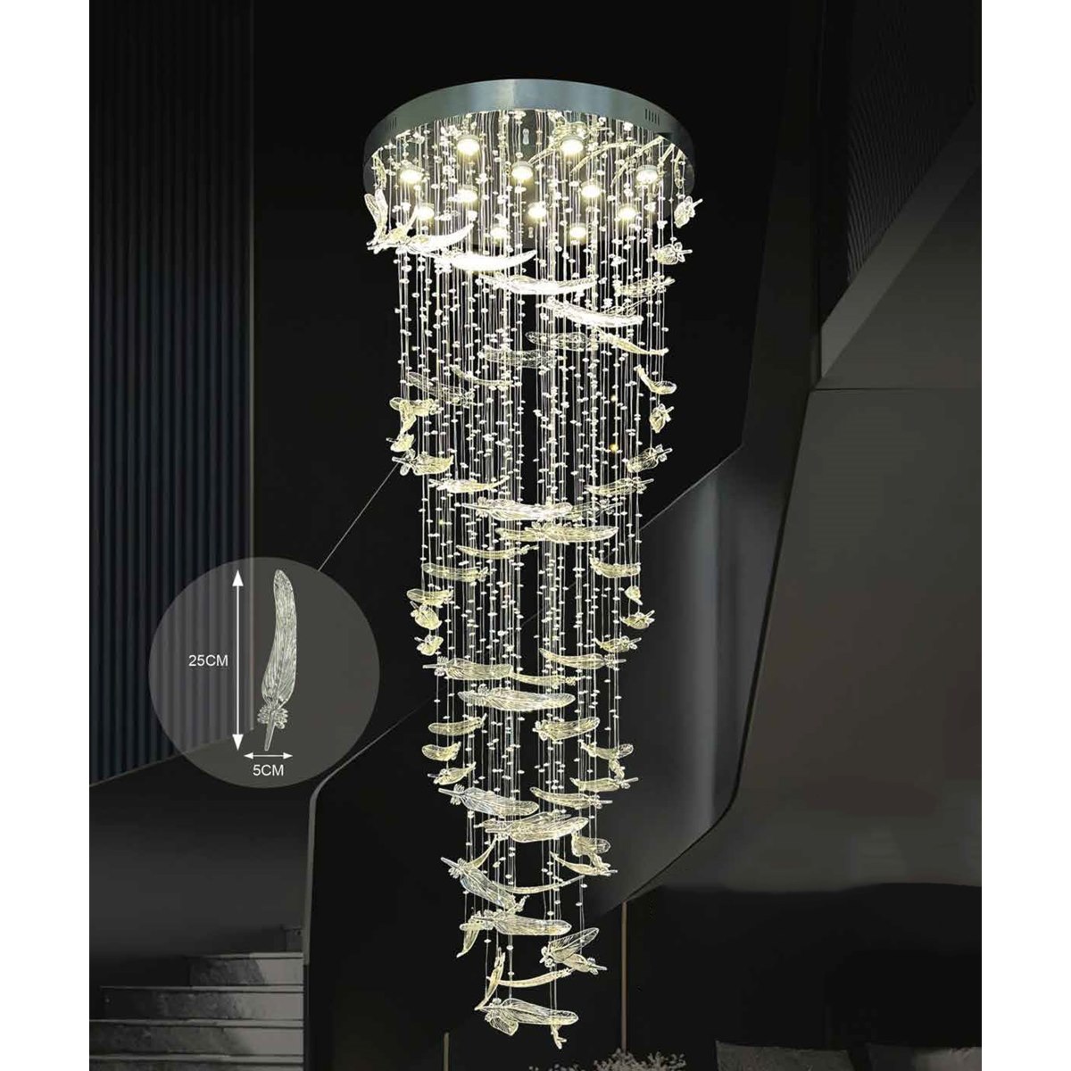 Đèn thả pha lê 355 Decor THD122