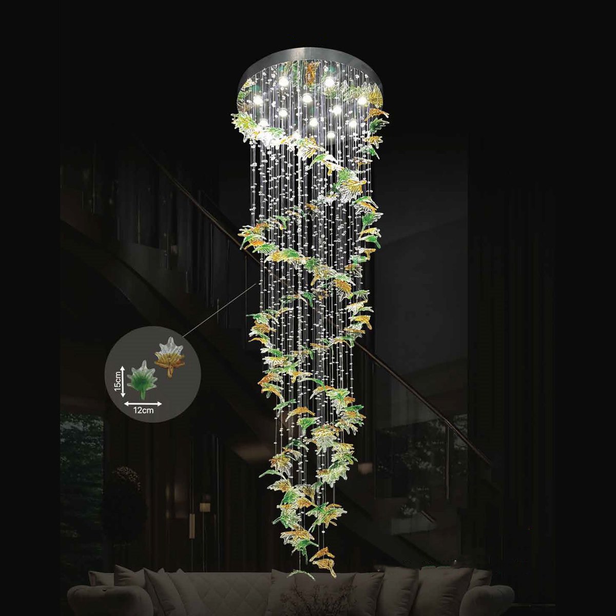 Đèn thả pha lê 355 DECOR THD125