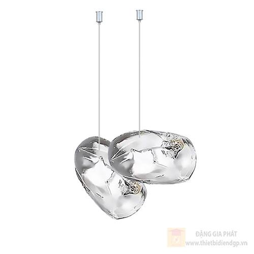 Đèn thả hiện đại L40 dây 3M - vỏ Trong & vỏ màu Xanh