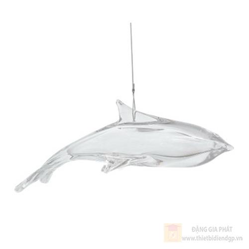 Đèn thả hiện đại L200 dây 3M - vỏ Trong & vỏ màu Xanh