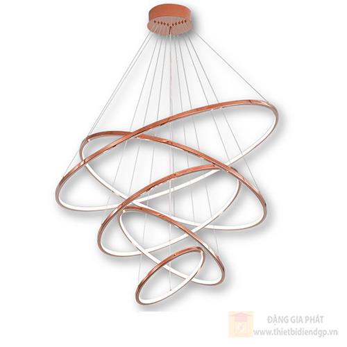 Đèn thả hiện đại Inox hồng cao cấp Ø400+600+800+1000+1200 - LED 3 CĐ - DIMMER