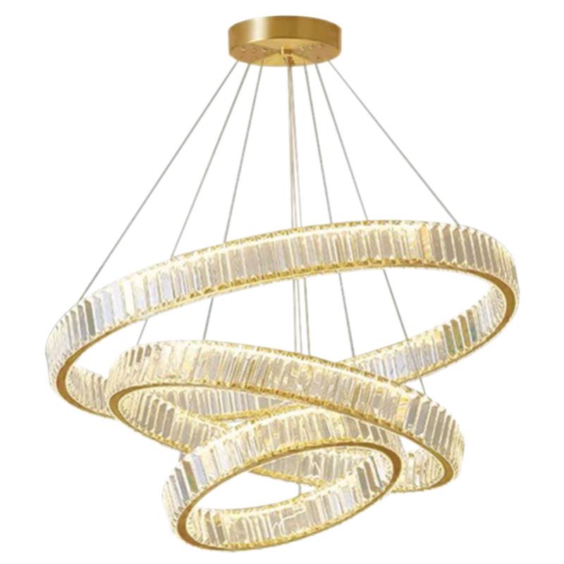 Đèn thả Pha Lê K9 + Inox cao cấp Ø400 +600 + 800 *H2000 - LED 3 CĐ