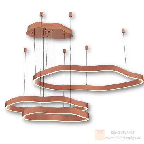 Đèn thả hiện đại Inox hồng cao cấp Ø600+750+1000 - LED 3 CĐ - DIMMER