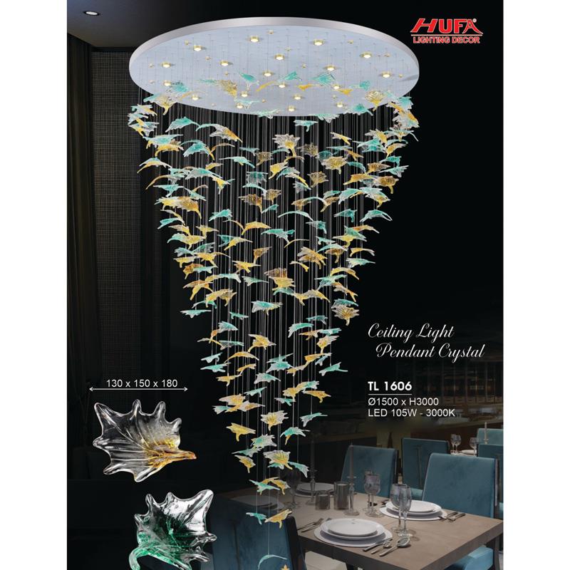 Đèn treo led trang trí Ø1500*H3000 - LED 105W - 3000K