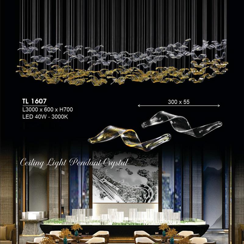 Đèn treo led trang trí L3000*600*H700 - LED 40W - 3000K