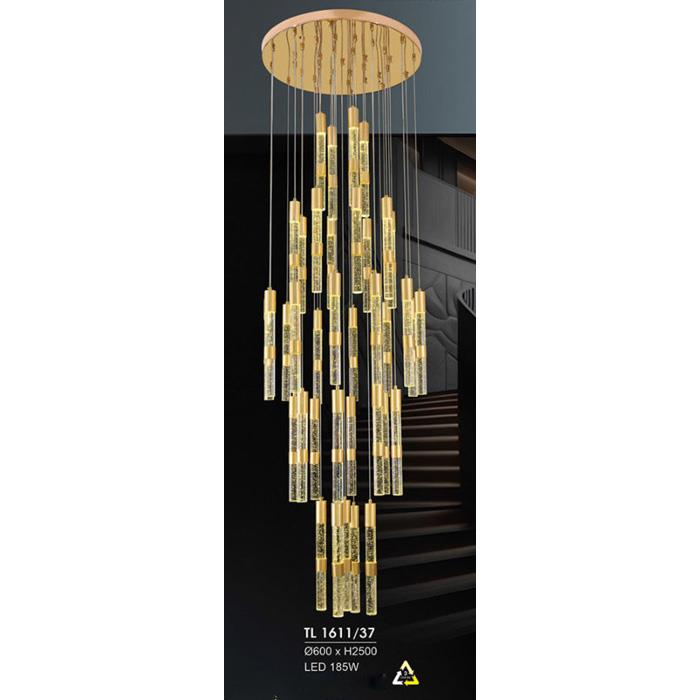Đèn treo led trang trí Ø600*H2500 - LED 185W, ánh sáng 3 chế độ