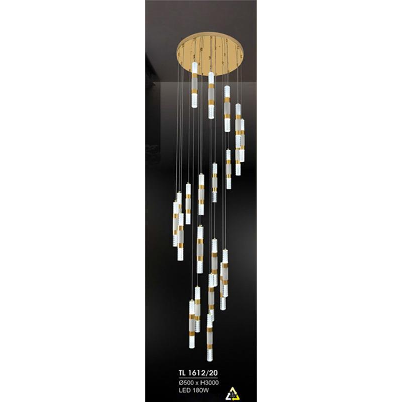 Đèn treo led trang trí Ø500*H3000 - LED 180W, ánh sáng 3 chế độ