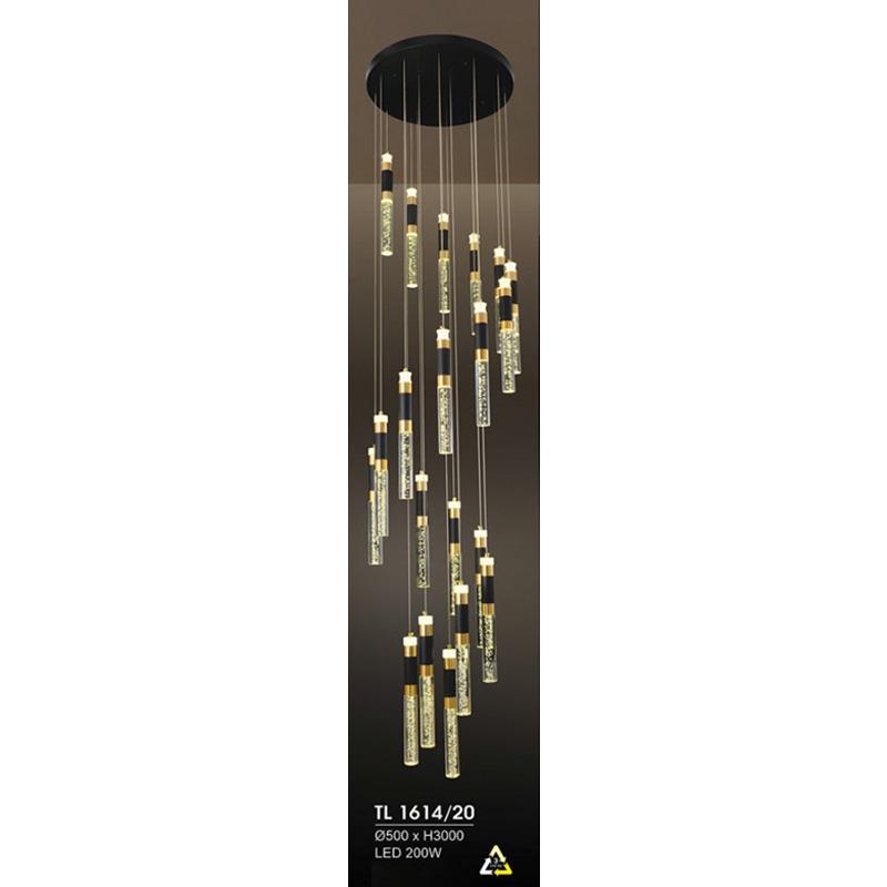 Đèn treo led trang trí Ø500*H3000 - LED 200W, ánh sáng 3 chế độ