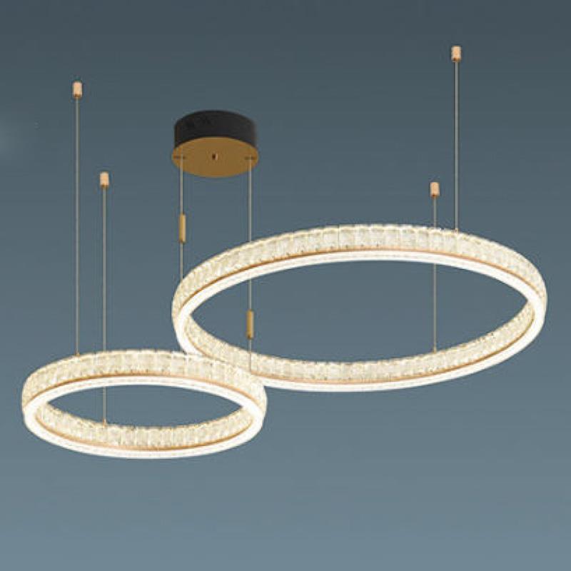 Đèn treo led trang trí Ø500+800*H1500 - LED 288W, ánh sáng 3 chế độ