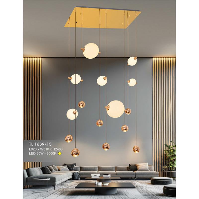 Đèn treo led trang trí L920*W310*H2400 - LED 80W - 3000K