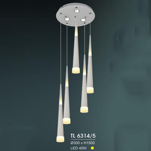 Đèn thả trần led Ø300*H1500, LED 40W