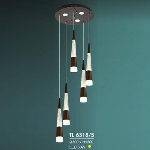 Đèn thả trần led Ø300*H1200, LED 50W