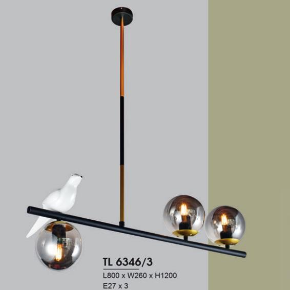 Đèn thả trần nghệ thuật L800*W260*H1200, E27*3