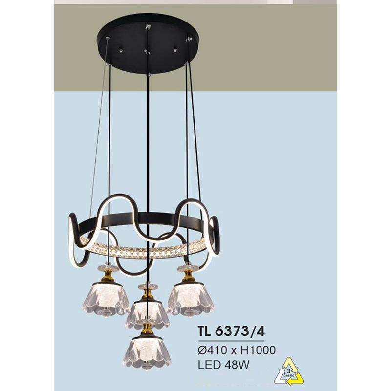 Đèn treo led trang trí Ø410*H1000 - LED 48W, ánh sáng 3 chế độ