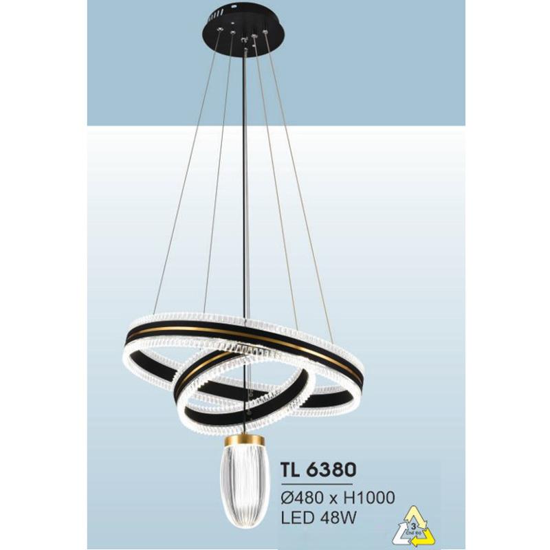 Đèn treo led trang trí Ø480*H1000 - LED 48W, ánh sáng 3 chế độ