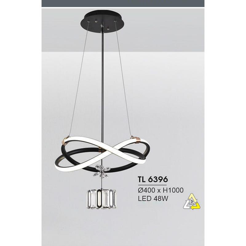 Đèn treo led trang trí Ø400*H1000 - LED 48W, ánh sáng 3 chế độ
