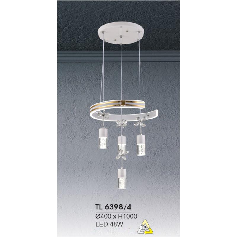 Đèn treo led trang trí Ø400*H1000 - LED 48W, ánh sáng 3 chế độ