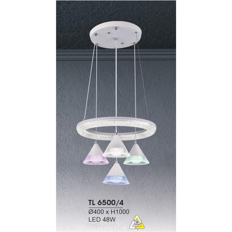 Đèn treo led trang trí Ø400*H1000 - LED 48W, ánh sáng 3 chế độ