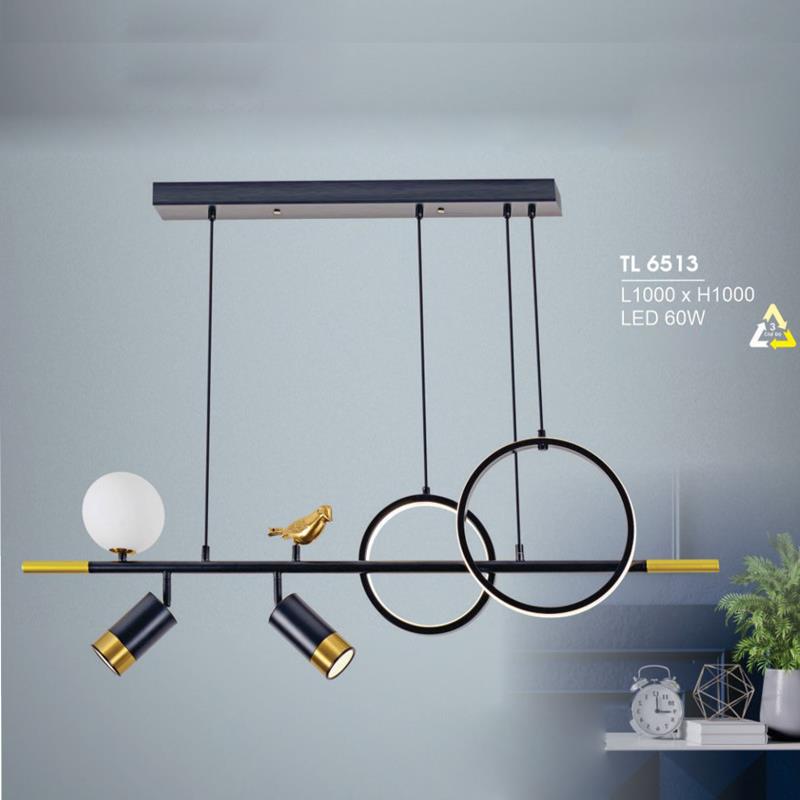Đèn treo led trang trí L1000*H1000 - LED 60W, ánh sáng 3 chế độ