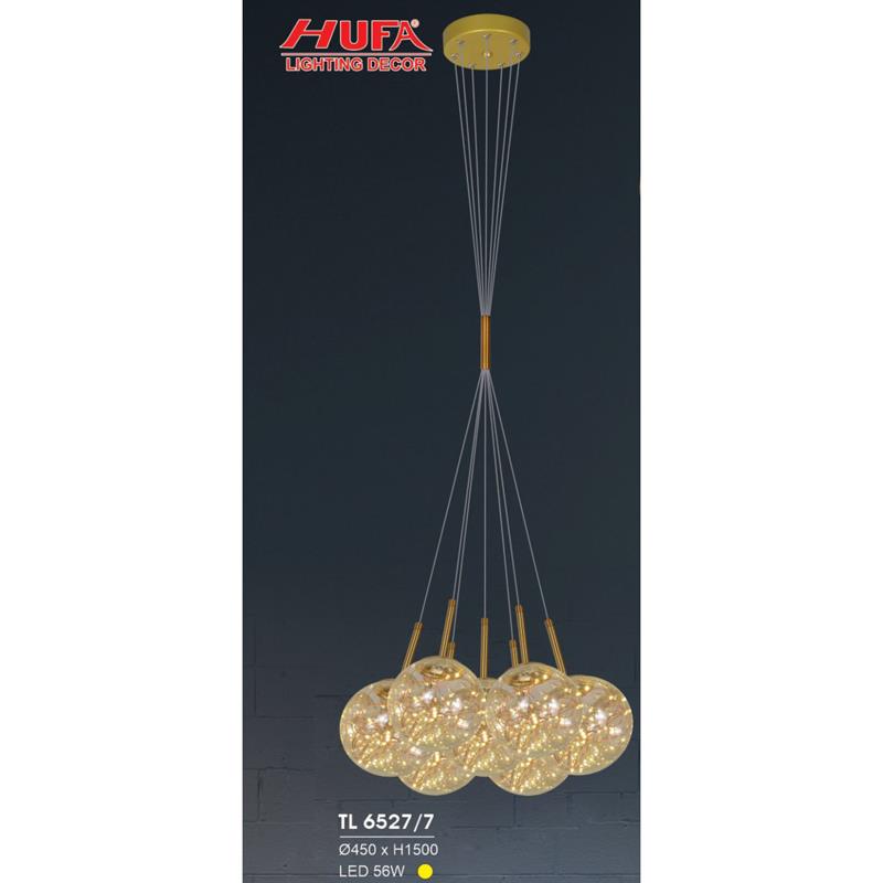 Đèn treo led trang trí Ø450*H1500 - LED 56W, ánh sáng vàng